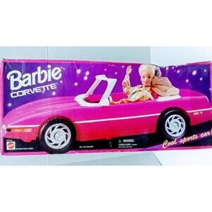 Vintage 1995 Barbie Corvette Cool Sports Car Sealed Damaged Box